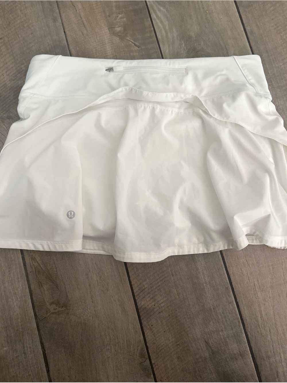 lululemon White Athletic Skort with Logo